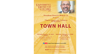 UDC President Ronald Mason Presents: Equity Imperative/3.0 Town Halls – 2020