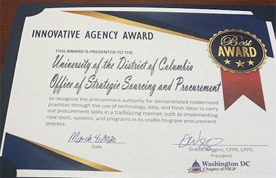 OSSP receives Innovative Agency Award