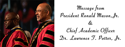 Message to the Graduating Seniors from Pres. Mason and CAO Potter
