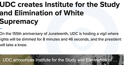 WUSA9- UDC creates Institute for the Study and Elimination of White Supremacy