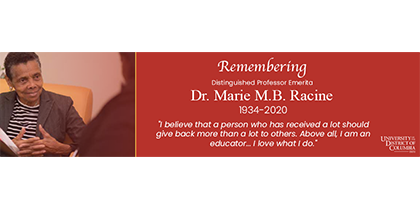 Memoriam: Dr. Marie M.B. Racine – Distinguished Professor Emerita