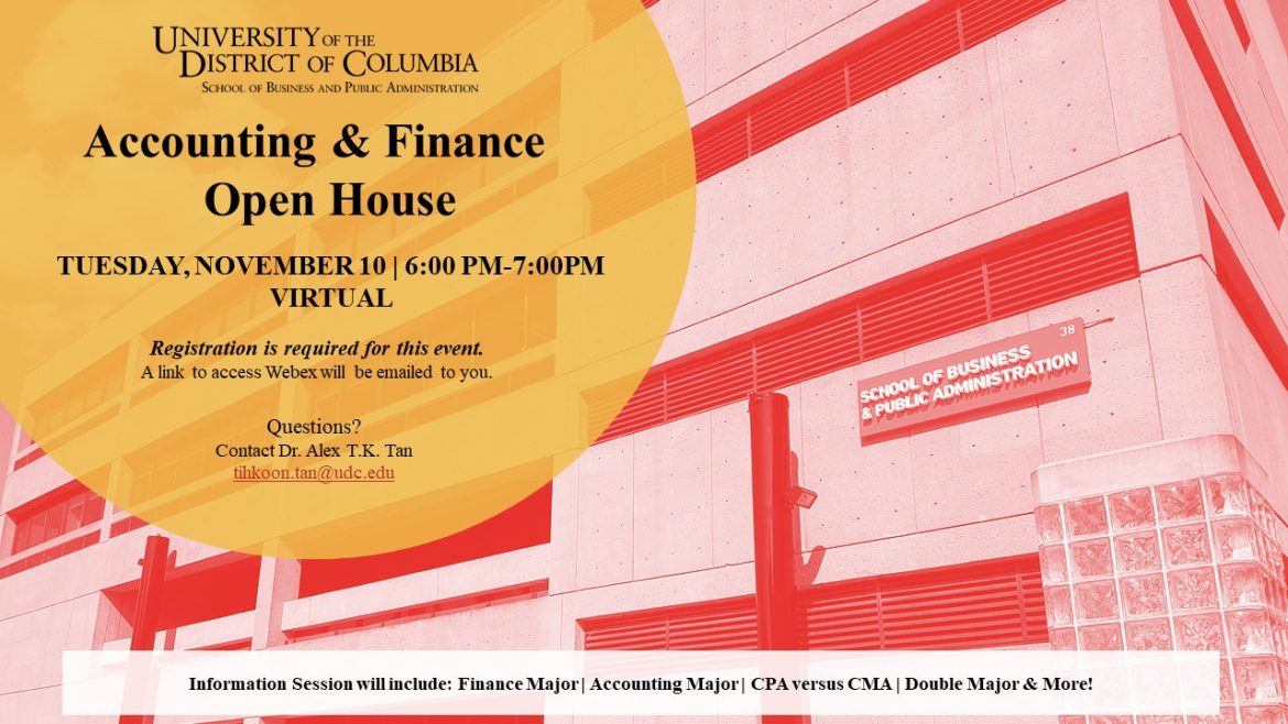 SBPA Open House Accounting & Finance Open House - Nov. 10, 2020 | 6pm - 7pm
