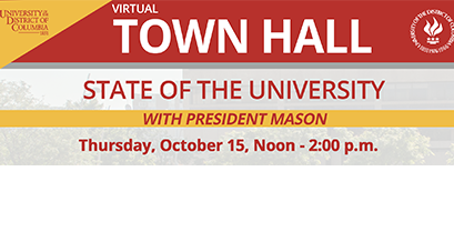 UDC Virtual TOWN HALL Meeting – Thur. Oct. 15th, 2020 | 12pm – 2pm