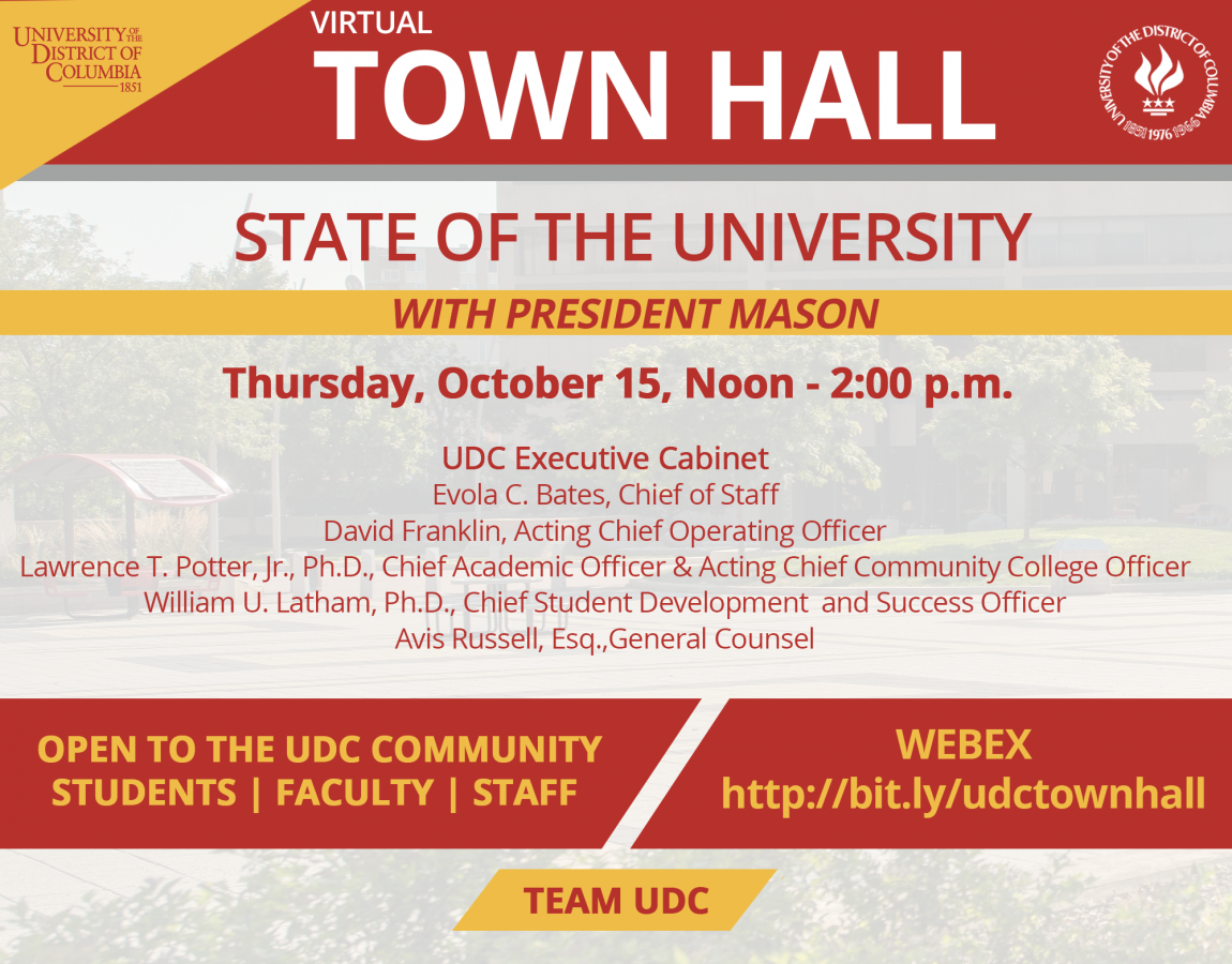 UDC Virtual Town Hall Oct. 15, 2020