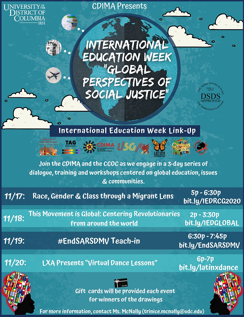 International Education Week Nov. 17th - Nov. 20, 2020