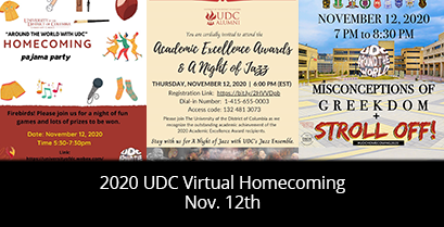 UDC 2020 Virtual Homecoming –  Nov. 12th
