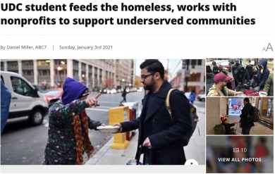 UDC student feeds the homeless, works with nonprofits to support underserved communities 1-3-21
