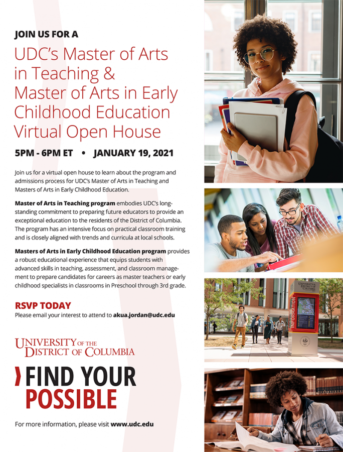 Masters of Arts in Teaching & Master of Arts in Early Childhood Education - January 19, 2021 @ 5pm