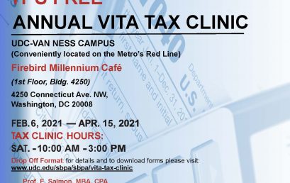 2021 VITA Tax Clinic – February 6th – April 15th, 2021