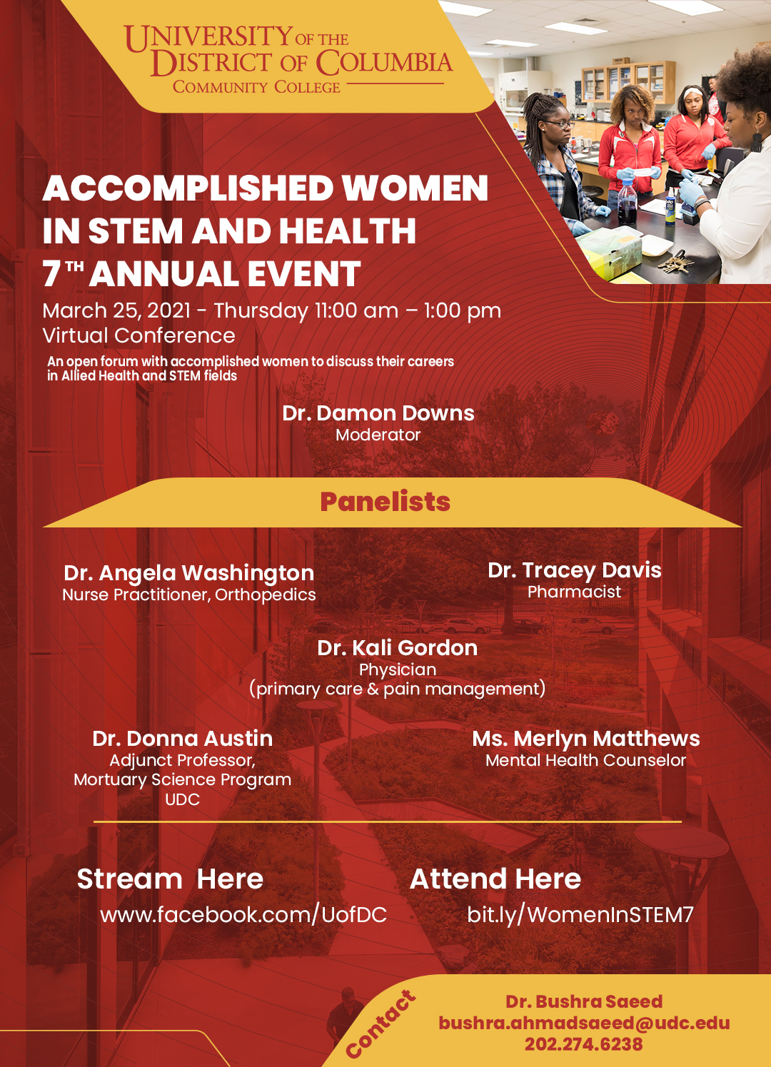 7th Annual Women in STEM Conference – March 25, 2021 @ 11am
