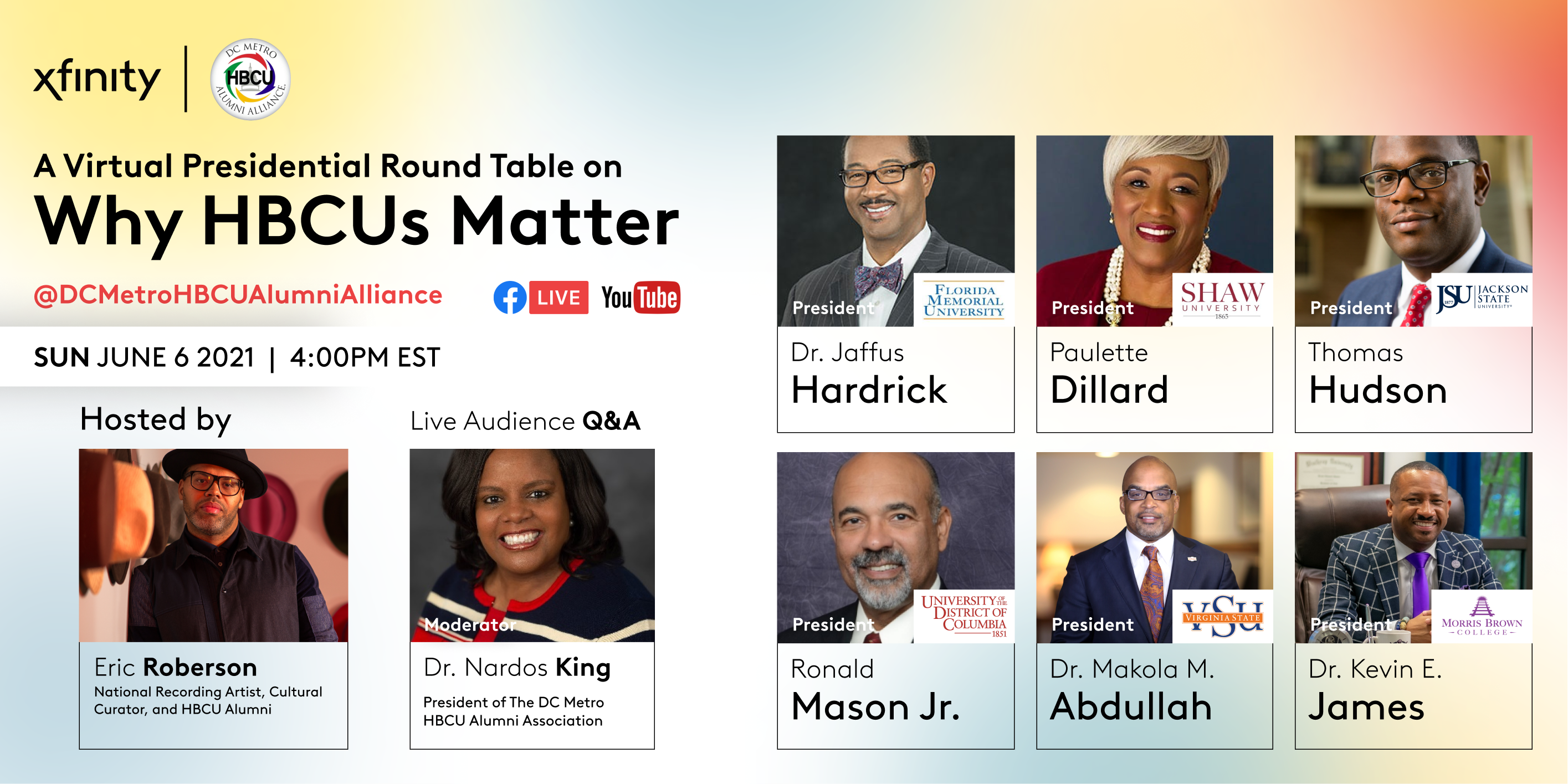 A Virtual Presidential Round Table on Why HBCUs Matter – President Mason on the panel. 6-6-21