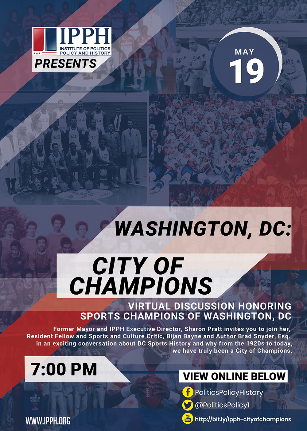 Virtual Event: Washington, DC: City of Champions a virtual discussion honoring Sports Champions of Washington, DC. – 5.19.21