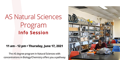 AS Natural Sciences Info Session – June 17, 2021 @ 11am