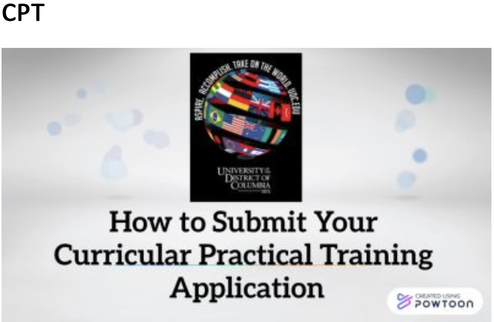 How to submit your curricular practical training application