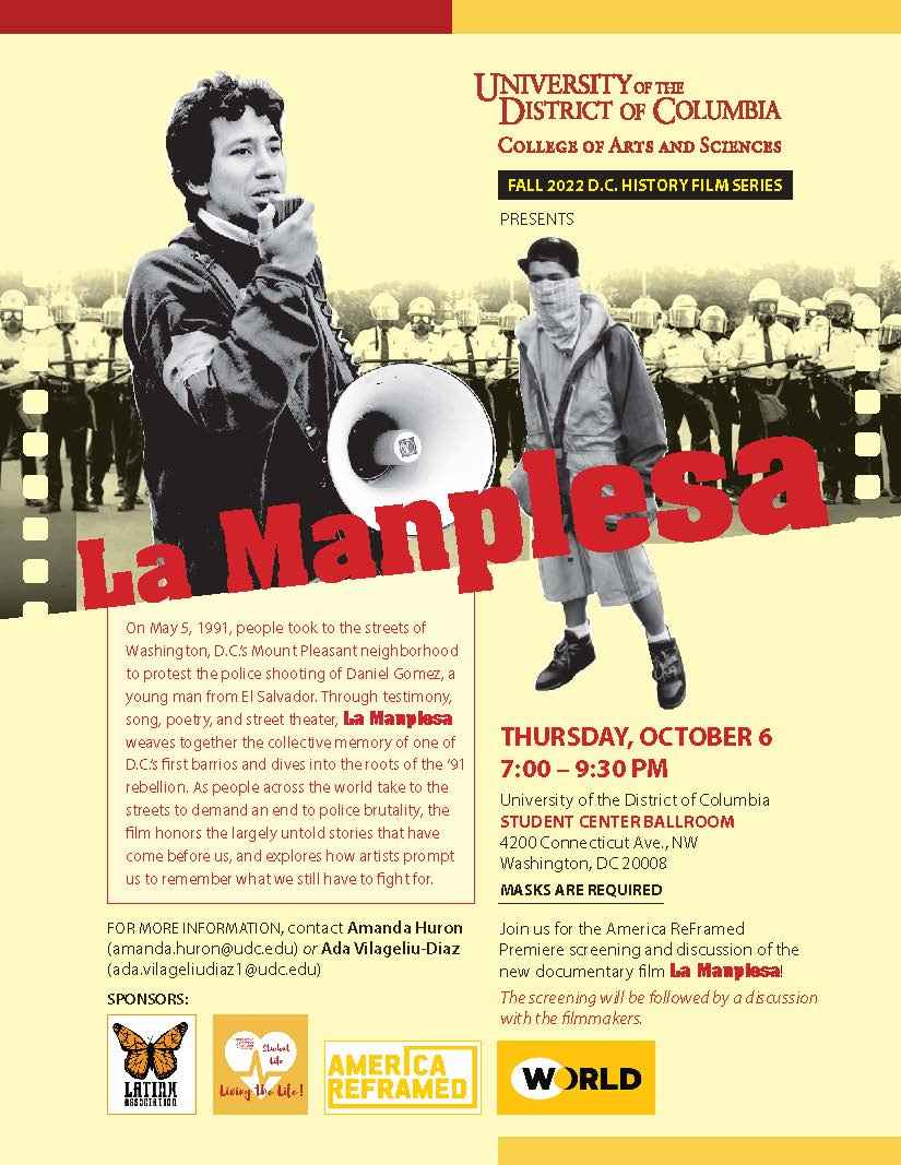 D.C. watch party for the PBS premiere of the documentary film La Manplesa – 10-6-22