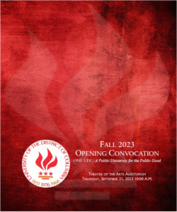Fall 2023 Opening Convocation Program Booklet