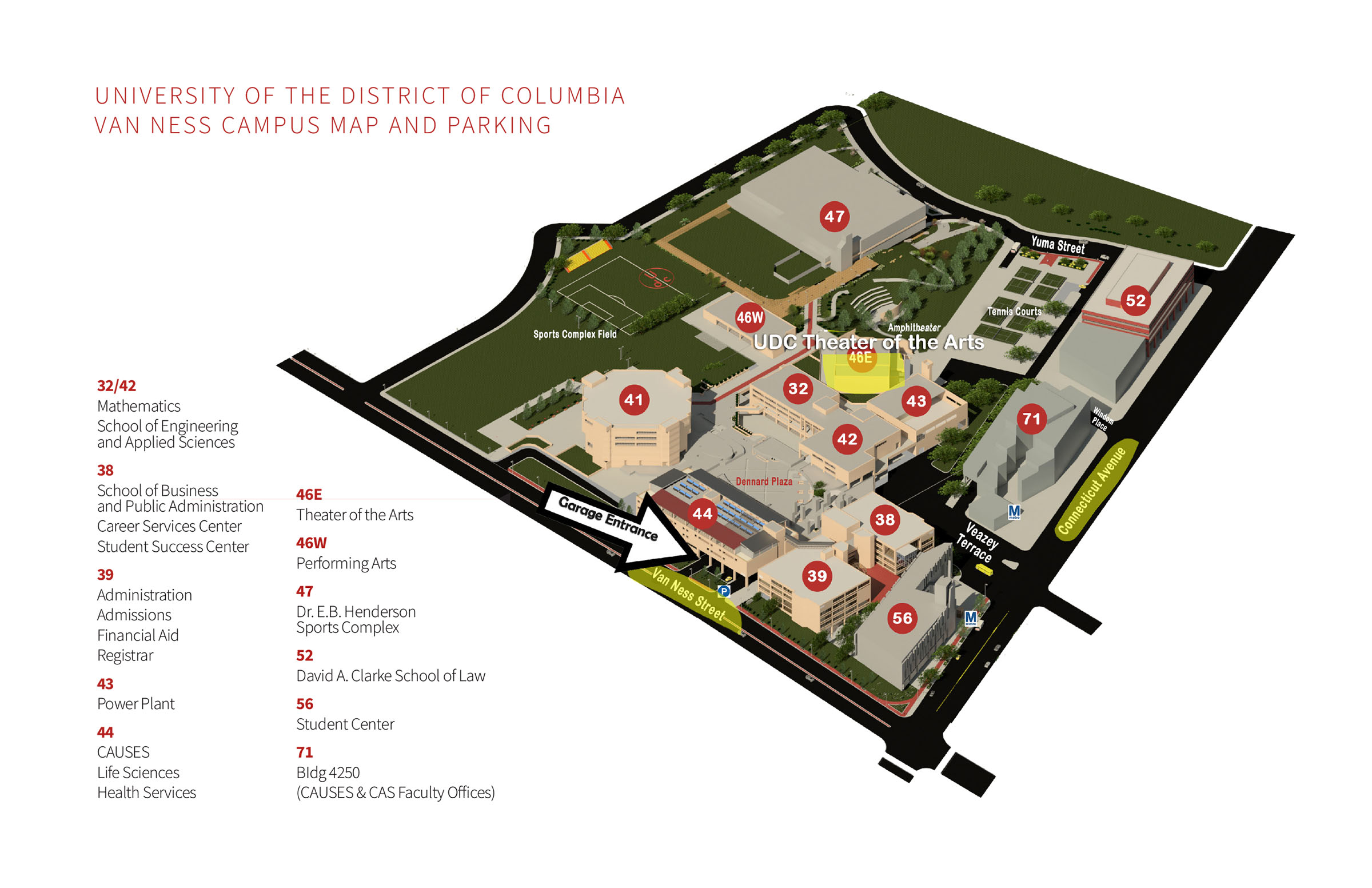 UDC Van Ness campus map