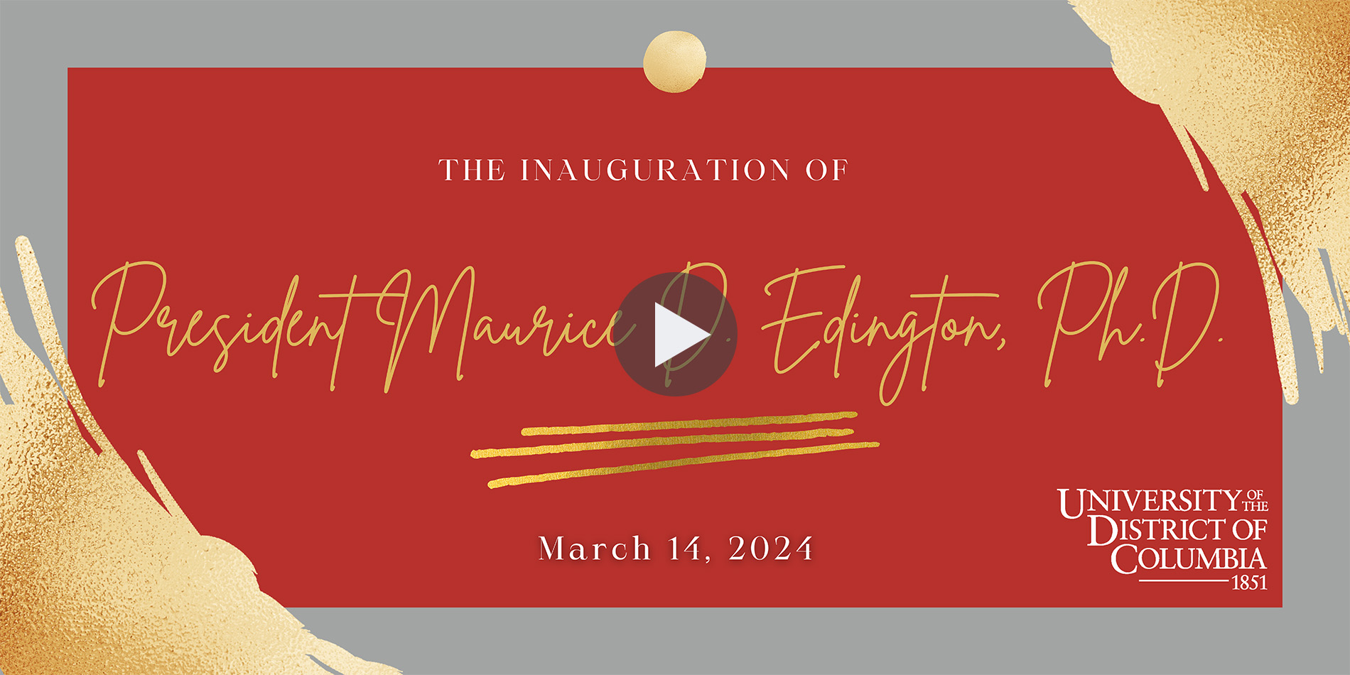Inauguration recap video